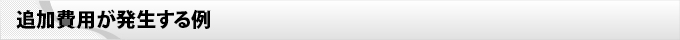 追加費用が発生する例