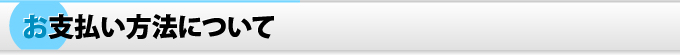 お支払い方法について